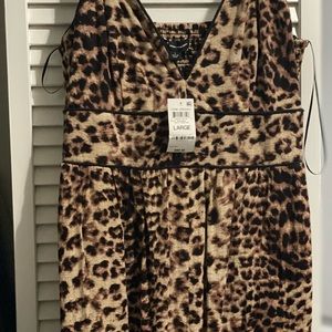 Woman’s animal print jumpsuit